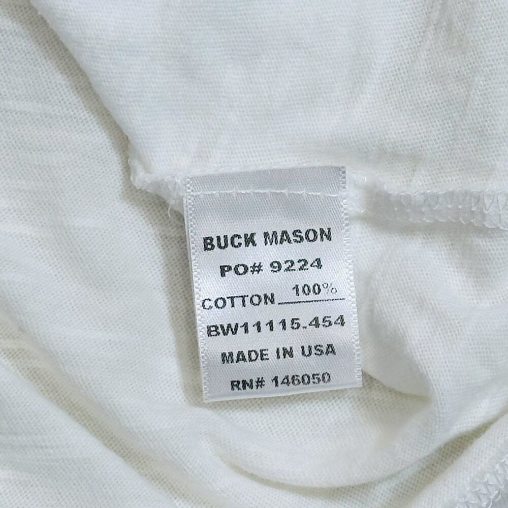 Buck Mason Women's Slub Cotton Classic Fit Easy Crew Made in USA Tee T-Shirt - Picture 4 of 5